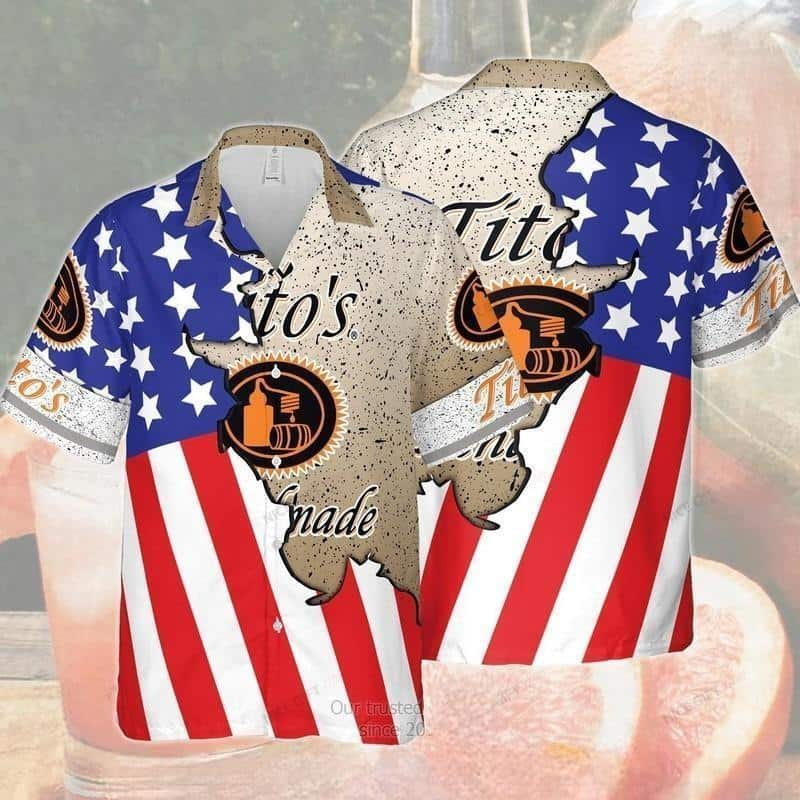 Tito’s Handmade Vodka Hawaiian Shirt US Flag