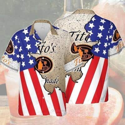Tito’s Handmade Vodka Hawaiian Shirt US Flag Tito’s Handmade Vodka Hawaiian Shirt US Flag