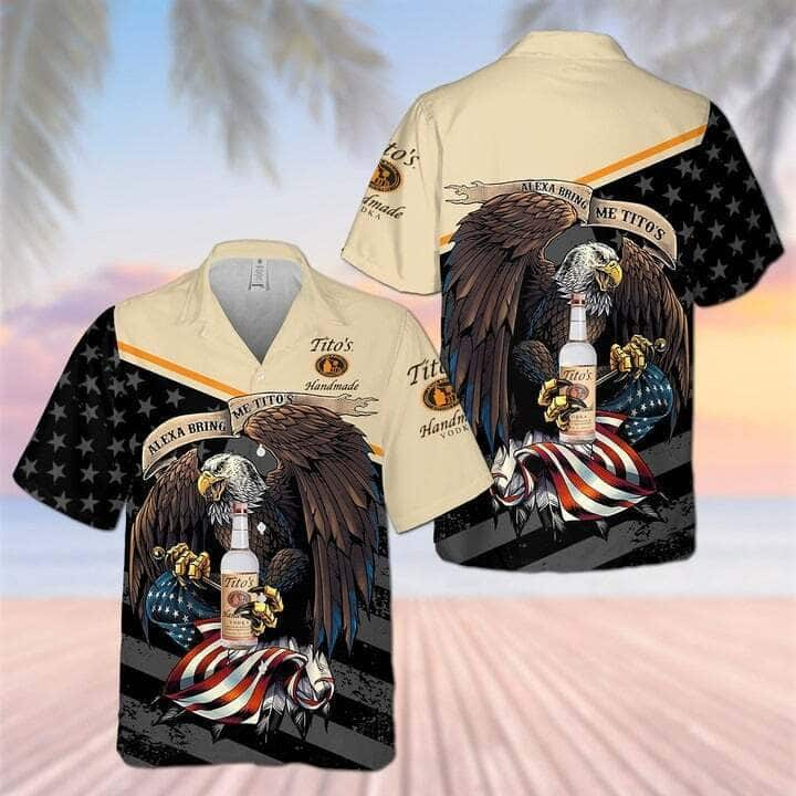 Tito’s Handmade Vodka Eagle Hawaiian Shirt Beach Lovers Gift