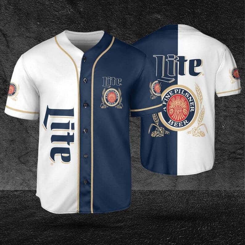 Miller Lite Baseball Jersey A Fine Pilsner Beer Gift For Sport Fans Miller Lite Baseball Jersey A Fine Pilsner Beer Gift For Sport Fans
