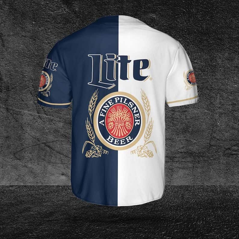 Miller Lite Baseball Jersey A Fine Pilsner Beer Gift For Sport Fans Miller Lite Baseball Jersey A Fine Pilsner Beer Gift For Sport Fans