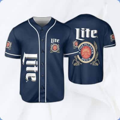 Midnight Miller Lite Baseball Jersey A Fine Pilsner Beer Midnight Miller Lite Baseball Jersey A Fine Pilsner Beer