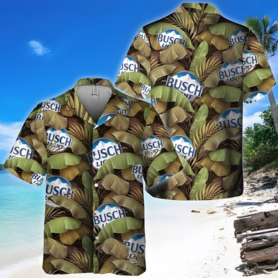 Busch Light Hawaiian Shirt Banana Leaves Beach Lovers Gift Busch Light Hawaiian Shirt Banana Leaves Beach Lovers Gift