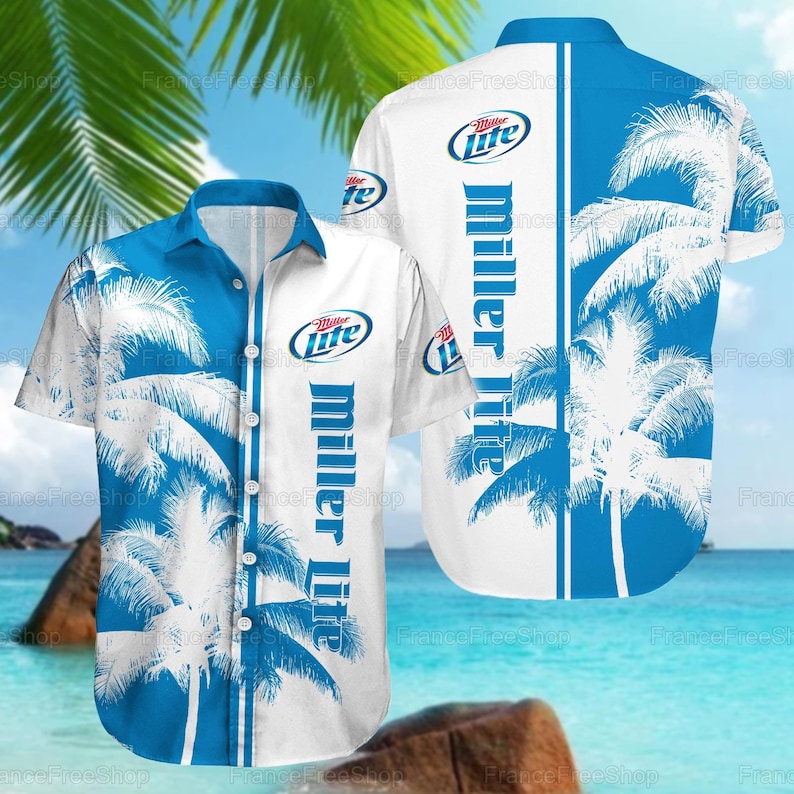 Miller Lite Hawaiian Shirt Summer Gift For Beach Lovers Miller Lite Hawaiian Shirt Summer Gift For Beach Lovers