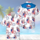 Coors Light Beer Hawaiian Shirt American Flag Fireworks Coors Light Beer Hawaiian Shirt American Flag Fireworks