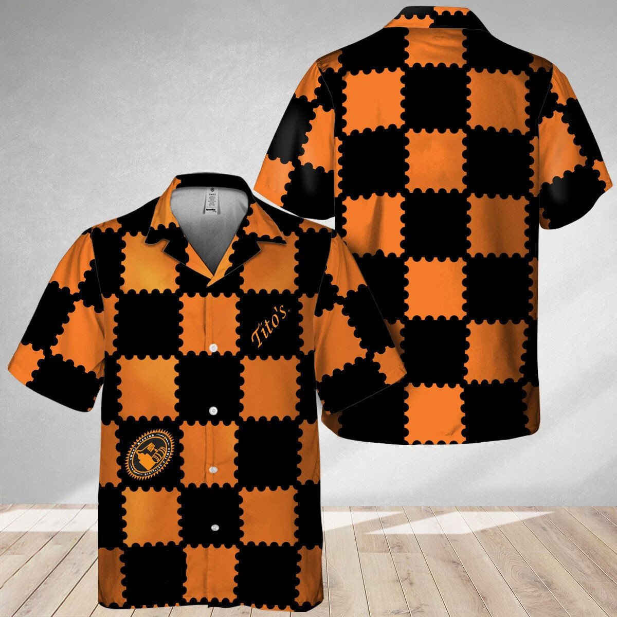 Trendy Gingham Tito's Vodka Hawaiian Shirt Beach Gift For Friend Trendy Gingham Tito's Vodka Hawaiian Shirt Beach Gift For Friend