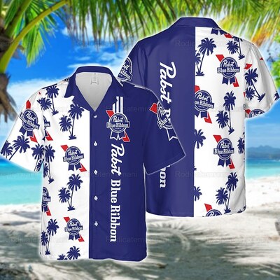 Pabst Blue Ribbon Hawaiian Shirt Beach Gift For Friend Pabst Blue Ribbon Hawaiian Shirt Beach Gift For Friend