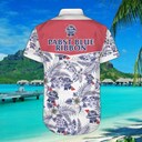 Pabst Blue Ribbon Beer Hawaiian Shirt Practical Beach Gift