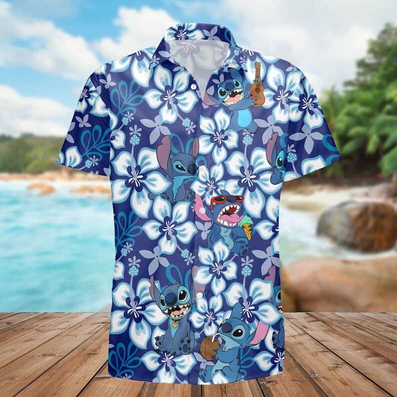 Disney Stitch Hawaiian Shirt Cool Gift For Disney Lovers Disney Stitch Hawaiian Shirt Cool Gift For Disney Lovers
