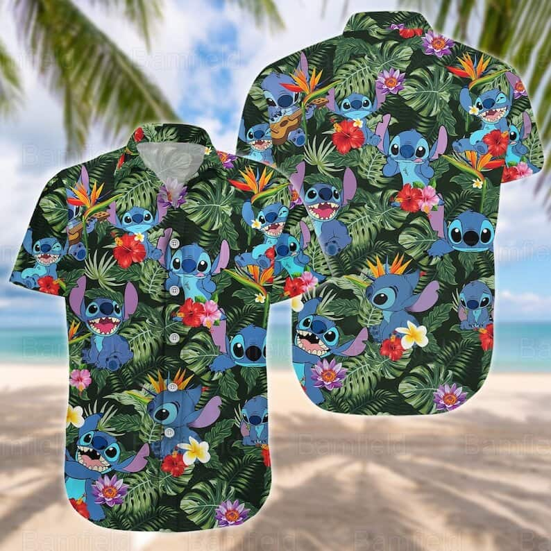 Disney Stitch Hawaiian Shirt Summer Vacation Gift For Beach Lovers