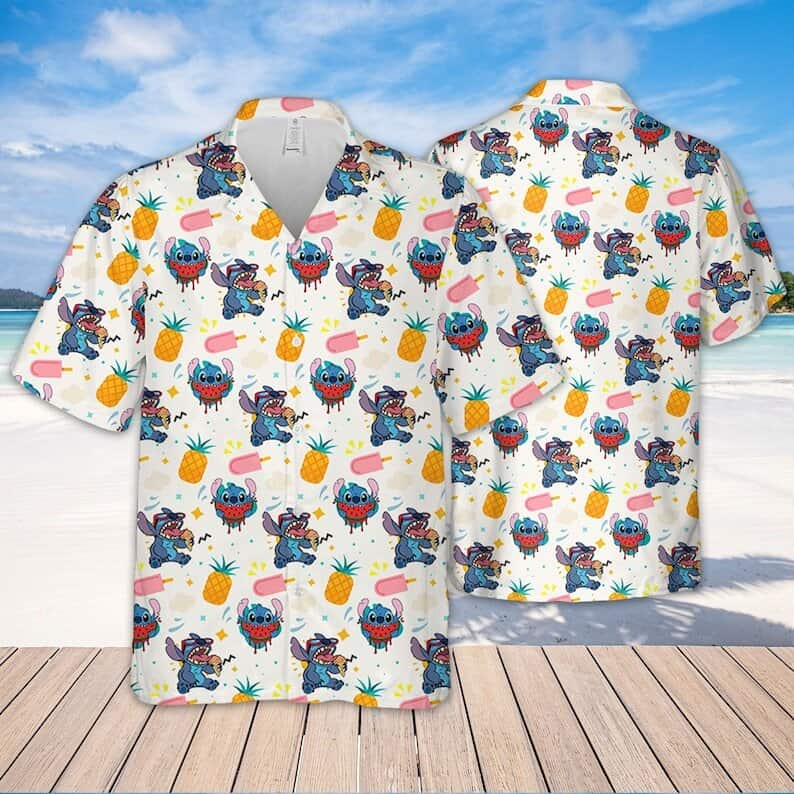 Funny Disney Stitch Hawaiian Shirt Summer Gift For Beach Trip