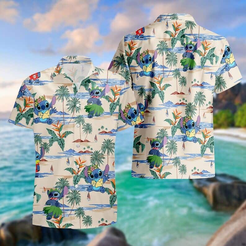 Disney Stitch Hawaiian Shirt Cool Gift For Beach Lovers