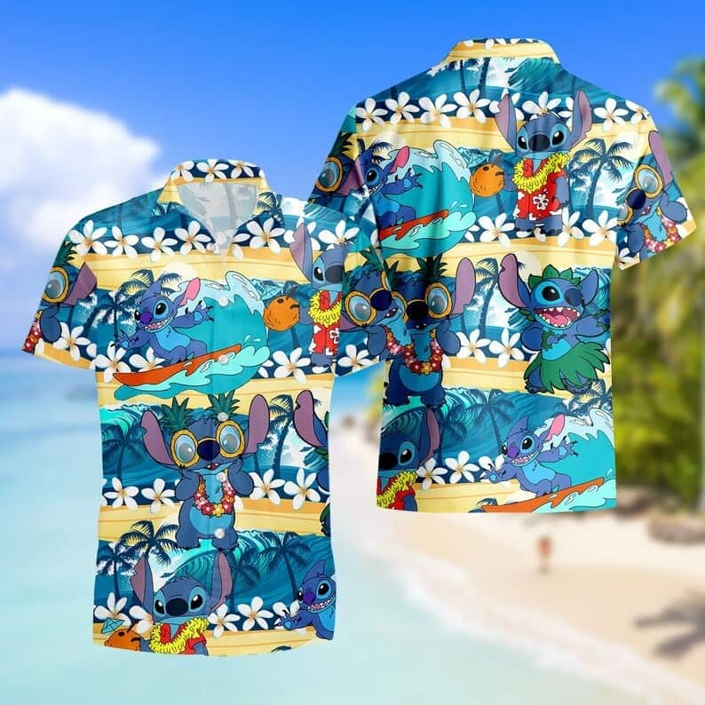 Summer Vibes Disney Stitch Hawaiian Shirt Summer Gift For Friend Summer Vibes Disney Stitch Hawaiian Shirt Summer Gift For Friend