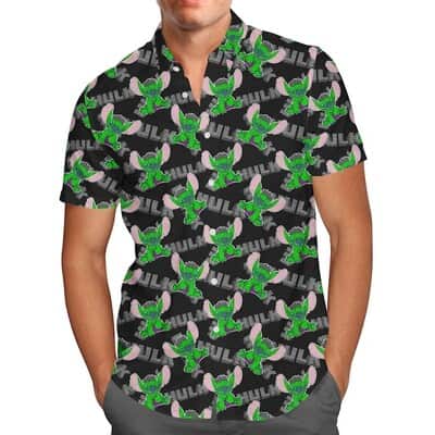 Hulk Stitch Hawaiian Shirt Gift For Disney Lovers Adults Hulk Stitch Hawaiian Shirt Gift For Disney Lovers Adults