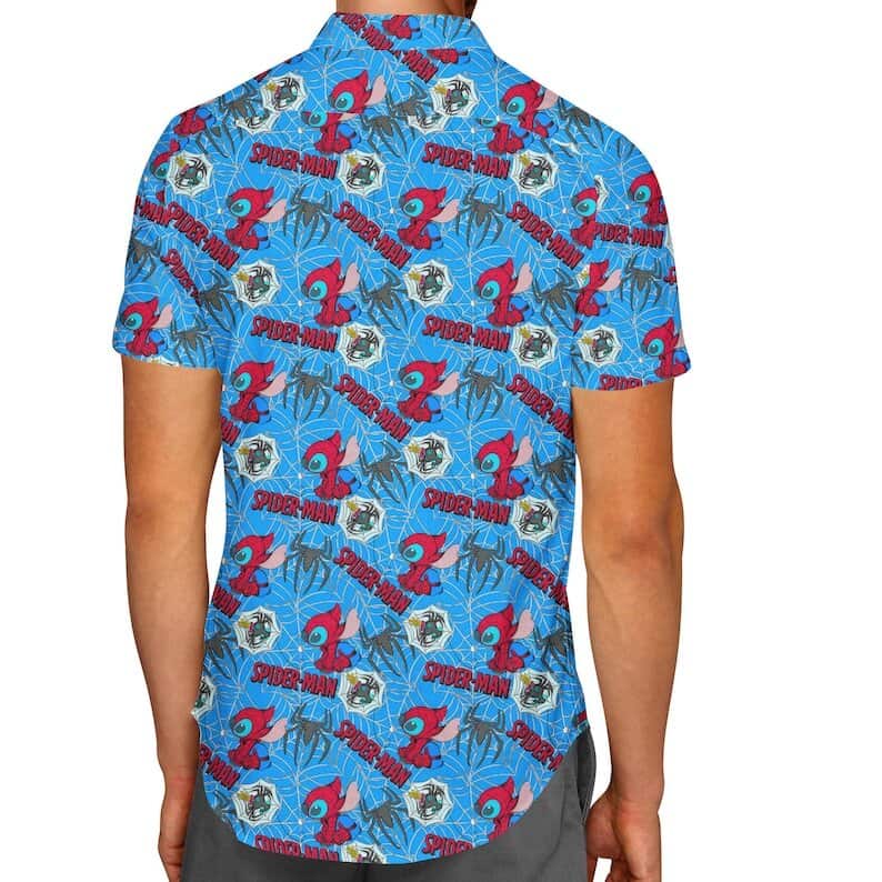 Disney Spiderman Stitch Hawaiian Shirt Summer Gift For Beach Vacation Disney Spiderman Stitch Hawaiian Shirt Summer Gift For Beach Vacation
