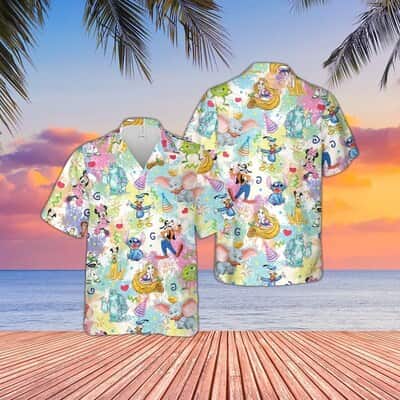 Lilo Stitch Mickey and Friends Disney Hawaiian Shirt Lilo Stitch Mickey and Friends Disney Hawaiian Shirt
