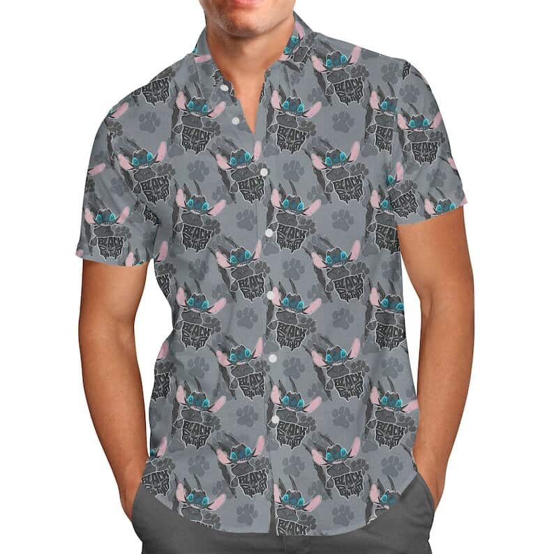 Stitch Hawaiian Shirt Black Panther Gift For Disney Lovers Adults Stitch Hawaiian Shirt Black Panther Gift For Disney Lovers Adults