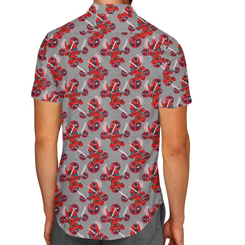Deadpool Stitch Hawaiian Shirt Summer Gift For Superhero Fans Deadpool Stitch Hawaiian Shirt Summer Gift For Superhero Fans