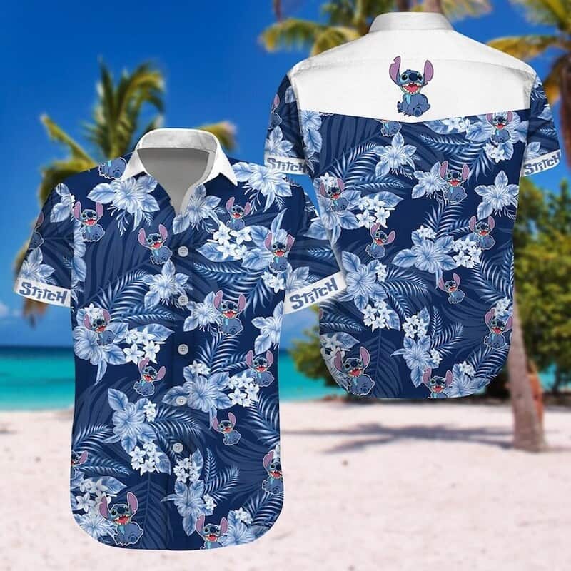 Disney Stitch Hawaiian Shirt Hibiscus Flower Pattern Summer Gift For Friend Disney Stitch Hawaiian Shirt Hibiscus Flower Pattern Summer Gift For Friend