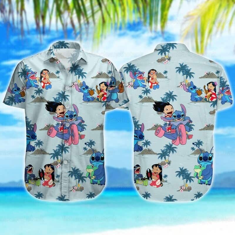 Funny Stitch And Lilo Hawaiian Shirt Practical Beach Gift Funny Stitch And Lilo Hawaiian Shirt Practical Beach Gift