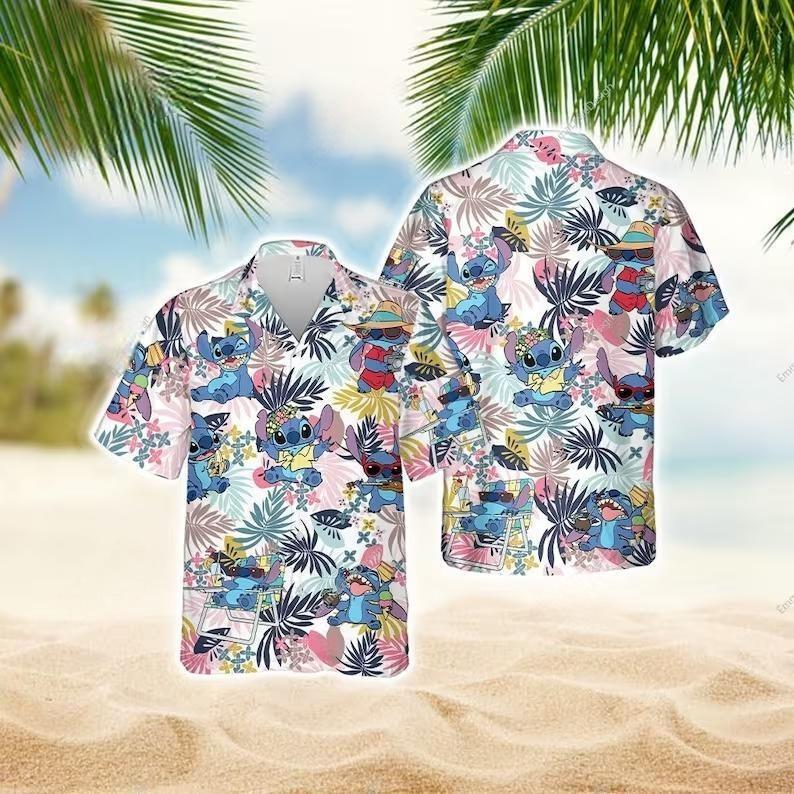 Funny Disney Stitch Hawaiian Shirt Summer Beach Gift