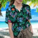 Disney Stitch Hawaiian Shirt Tropical Palm Leaves Gift For Beach Lovers