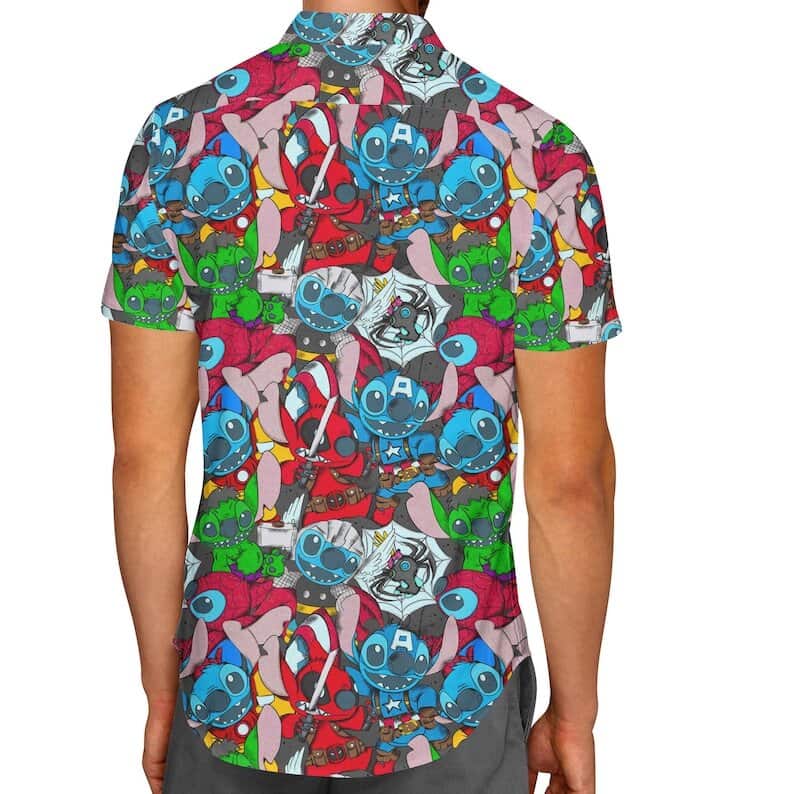 Superhero Stitch Hawaiian Shirt Gift For Disney Lovers Adults Superhero Stitch Hawaiian Shirt Gift For Disney Lovers Adults