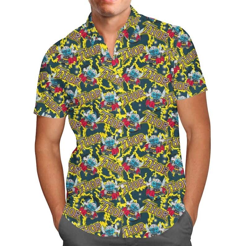 Thor Superhero Stitch Hawaiian Shirt All Over Print Thor Superhero Stitch Hawaiian Shirt All Over Print