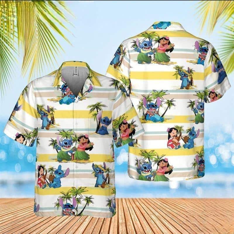 Disney Lilo And Stitch Hawaiian Shirt Island Pattern Summer Beach Gift Disney Lilo And Stitch Hawaiian Shirt Island Pattern Summer Beach Gift