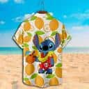 Lilo And Stitch Hawaiian Shirt Orange Pattern Summer Gift For Beach Lovers Lilo And Stitch Hawaiian Shirt Orange Pattern Summer Gift For Beach Lovers
