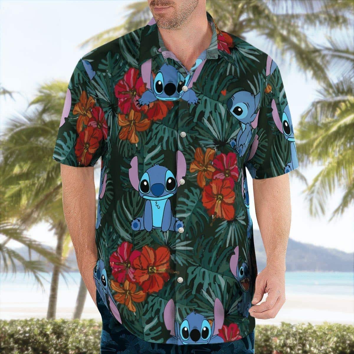 Cute Stitch Hawaiian Shirt Disney Gift For Beach Lovers Cute Stitch Hawaiian Shirt Disney Gift For Beach Lovers