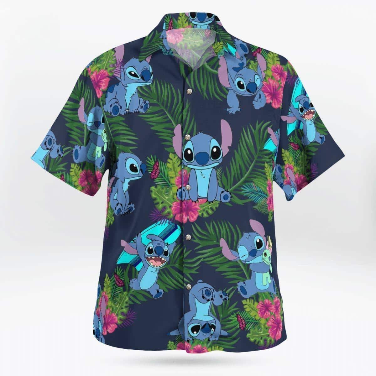 Stitch Disney Hawaiian Shirt Palm Leaves Pattern Beach Lovers Gift Stitch Disney Hawaiian Shirt Palm Leaves Pattern Beach Lovers Gift